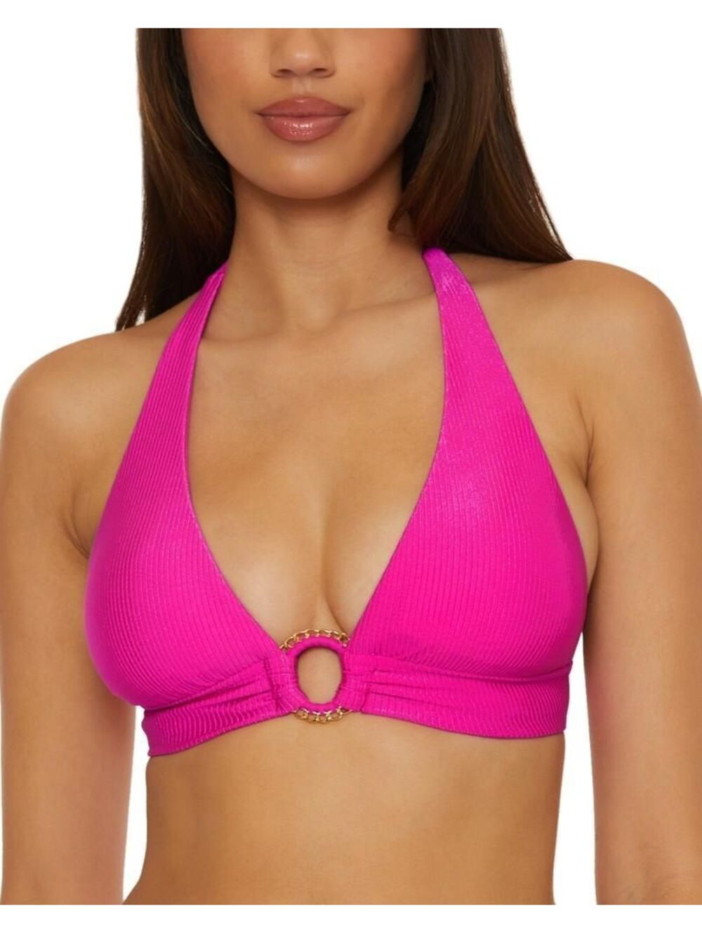 BECCA by Rebecca Virtue Womens Monte Carlo Halter Top  S  Pink (0001)